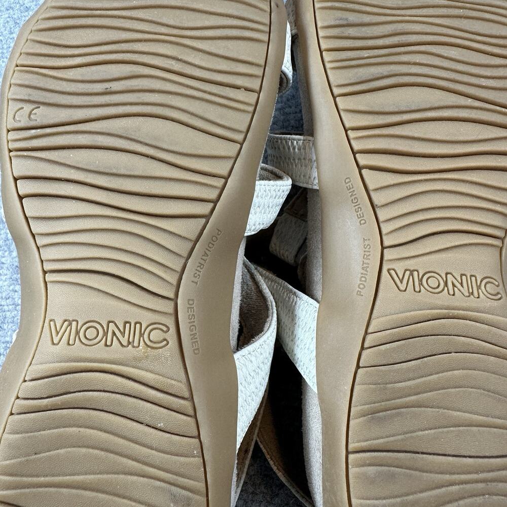 Vionic Amber Pearl Sandals Women’s 6.5 Cream Pearl Orthotic Adjustable - Picture 9 of 10